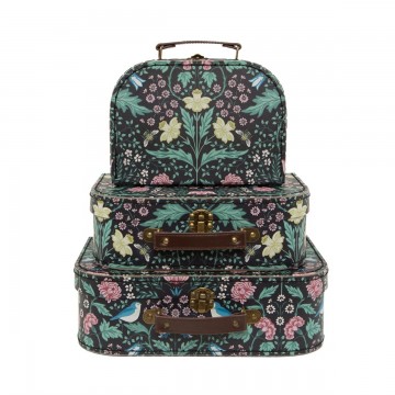 Floral suitcases set of 3