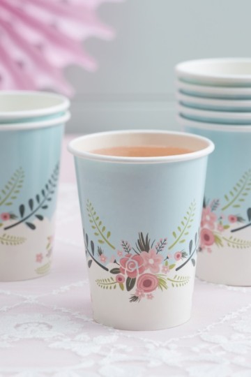 FLORAL PAPER CUPS