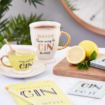 MAY CONTAIN GIN CUP AND SAUCER SET