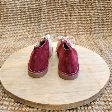 Abalishop suede leather ankle boots (bordeaux)