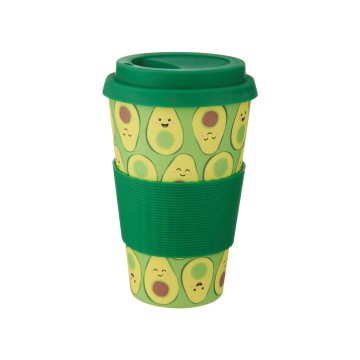 HAPPY AVOCADO BAMBOO COFFEE CUP