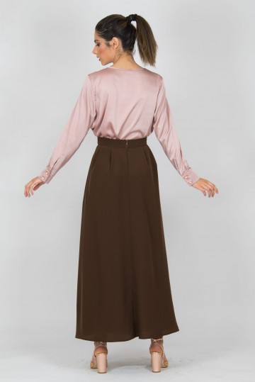 Chaton clothing Florence long skirt (brown)