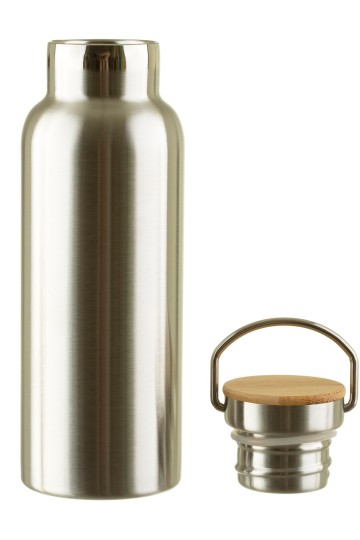 STAINLESS STEEL WATER BOTTLE WITH BAMBOO LID