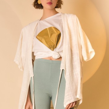 Akira Mushi Yama cardigan (ecru)