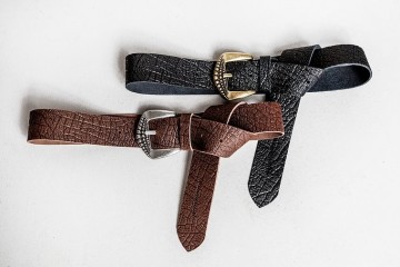 Individual Art Leather "Physical" leather belt (black)