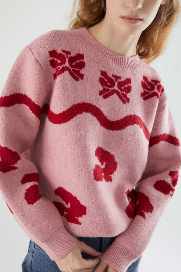 Compania Fantastica Jacquard Knit Sweater – Abalishop