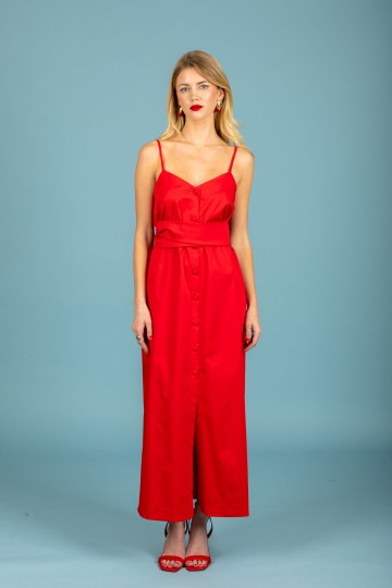 Chaton Clothing Isabella Dress (Coral)
