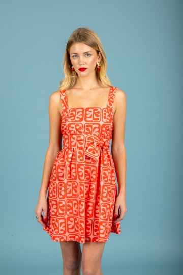 Chaton Clothing Javier Short Poplin Dress (Pink)