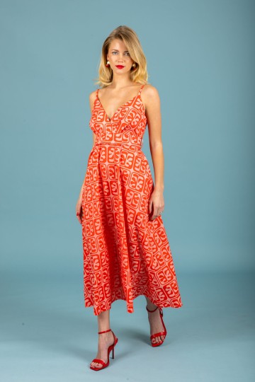 Chaton Clothing Javier Poplin Dress (Pink)