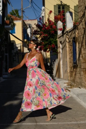 So Bohemian Zeta Dress (White Sunflowers)