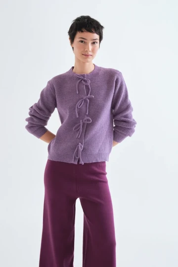 Compania Fantastica Knit Cardigan (Purple)