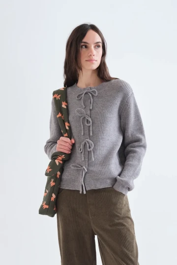 Compania Fantastica Knit Cardigan (Grey)