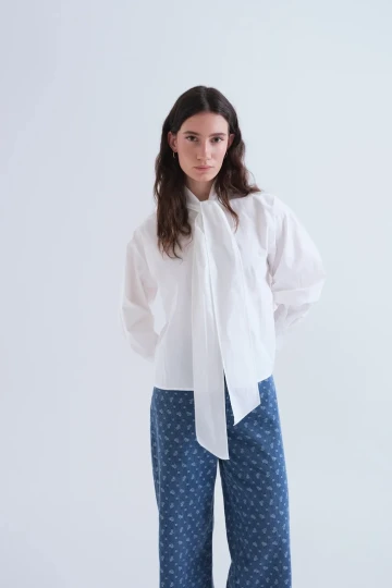 Compania Fantastica White Tie- Front Shirt
