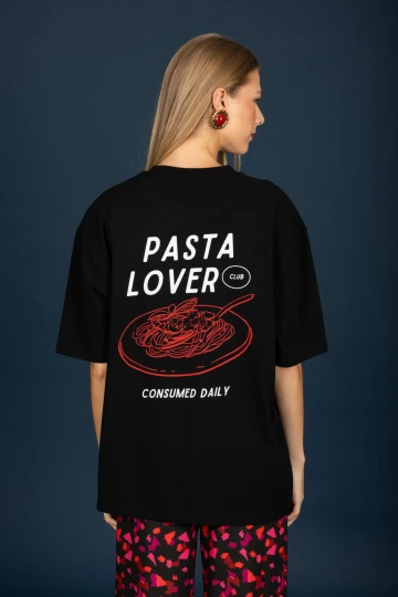 Chaton Clothing Pasta T-Shirt (Black)