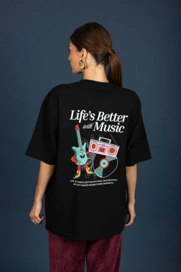 Chaton Clothing Music T-Shirt (Black)