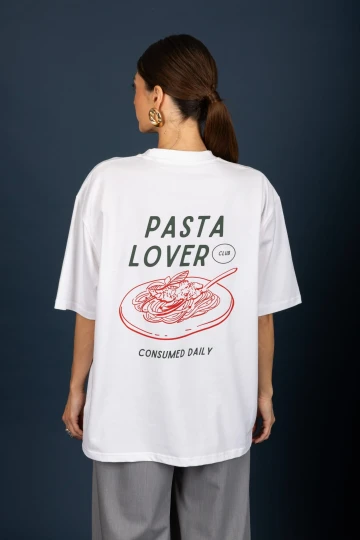 Chaton Clothing Pasta T-Shirt (White)