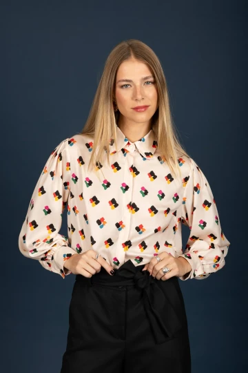 Chaton Clothing Adele Shirt (Ecru)