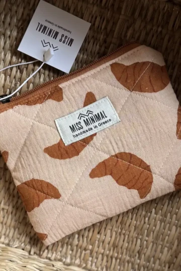 Miss Minimal Croissant Mini Zipper Pouch