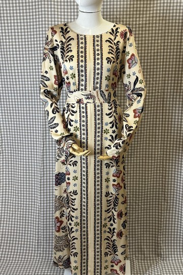Moutaki Floral Long Dress (Vanilla)