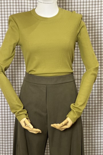 Moutaki Longsleeve Rib Top (Olive)