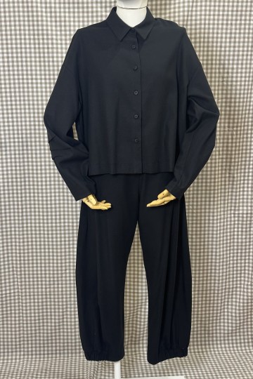 Moutaki Elastic High Waist Ballon Pants (Black)