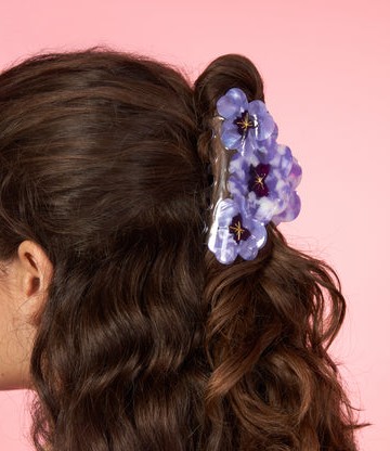 Coucou Suzette Pansy Trio Hair Claw