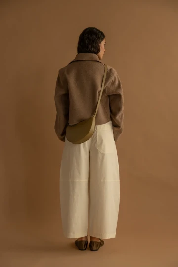 Monk & Anna Farou Half Moon Bag (Wheat)