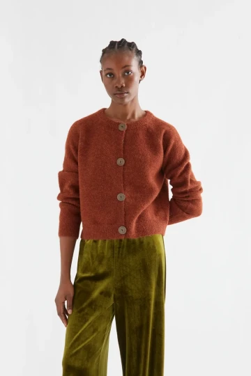 Compania Fantastica Knit Cardigan (Brown)