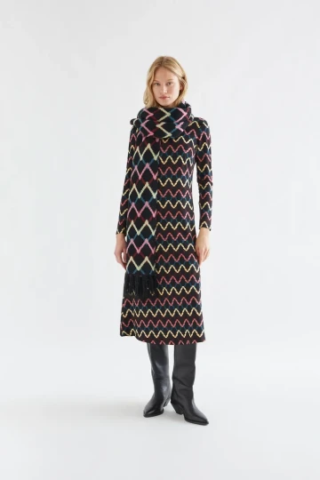 Compania Fantastica Skein Print Midi Dress