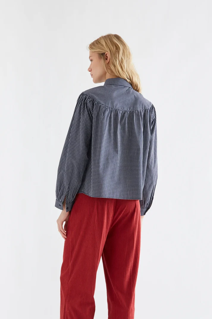 Compania Fantastica Plaid Shirt (Navy Blue) - Image 2
