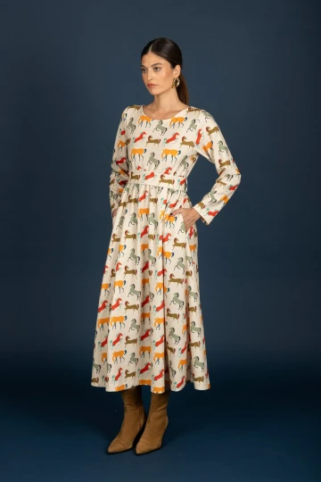 Chaton Clothing Clemence Dress (Off White)